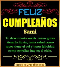 GIF Frases de Cumpleaños Sami